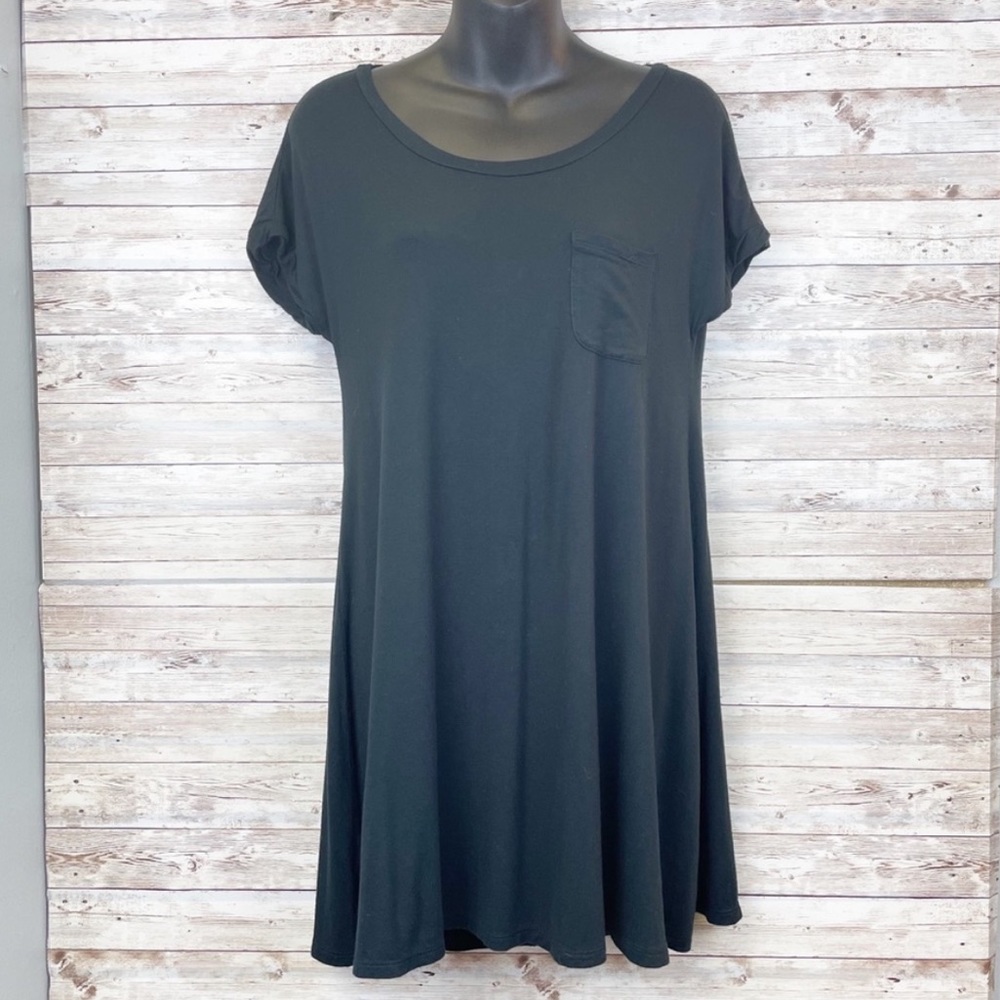 American Eagle Soft & Sexy Oversized Longline Tee Black XXS Stretchy